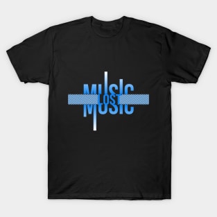 Ice Blue Lost in Music design T-Shirt